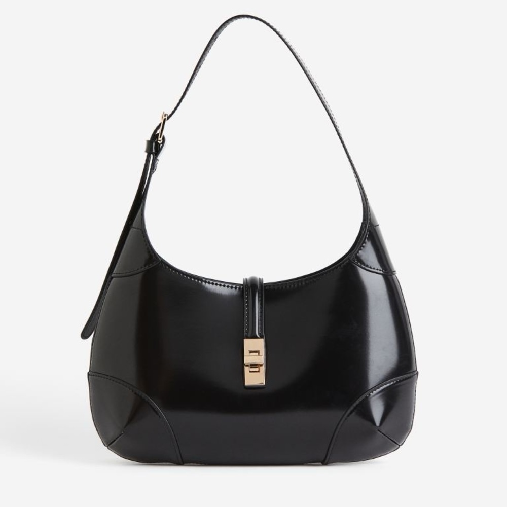 H&M black purse lock detail